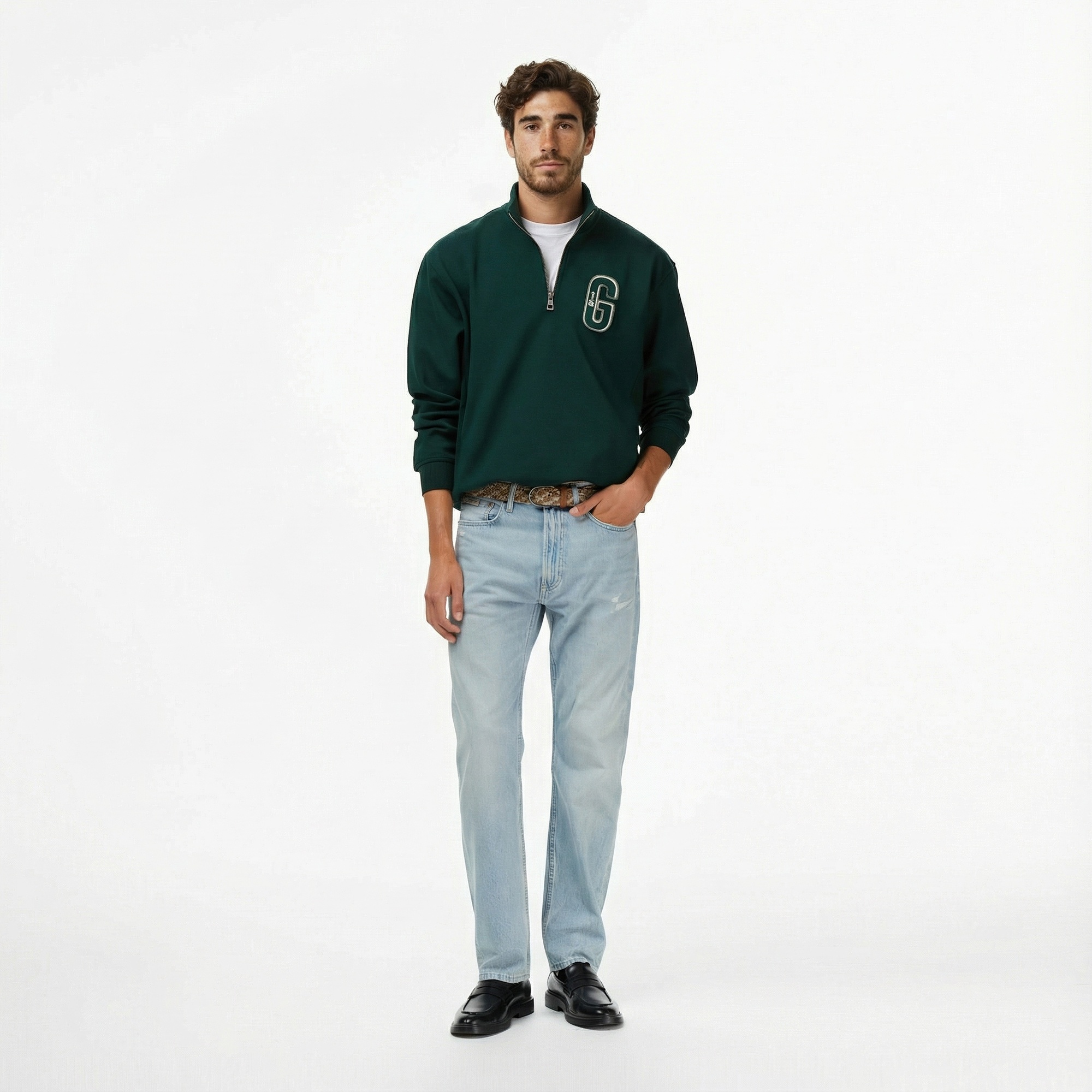 Guess Harris Erkek Yeşil Sweatshirt