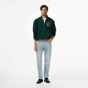  Guess Harris Erkek Yeşil Sweatshirt