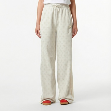  Guess Peony Palazzo Fit Kadın Beyaz Eşofman Altı