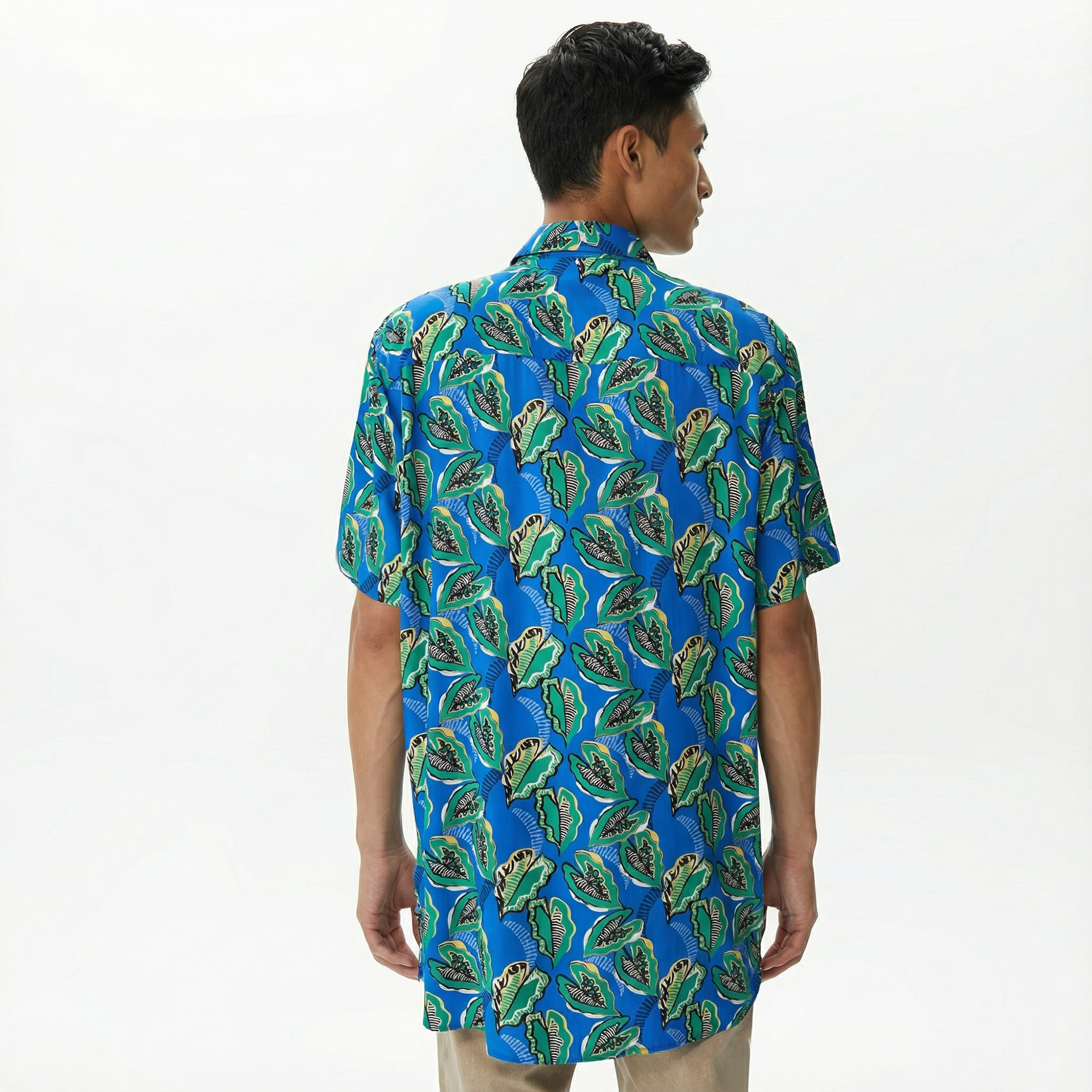  Nautica Erkek Mavi Classic Fit Kısa Kollu Gömlek