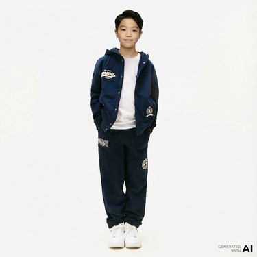  Tommy Hilfiger Varsity Graphic Çocuk Lacivert Eşofman Altı