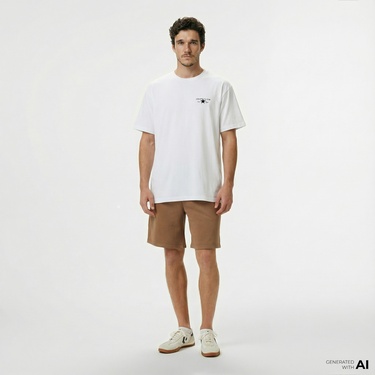  Converse Erkek Grafik Baskılı Beyaz T-Shirt