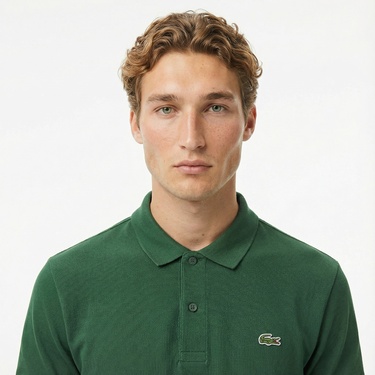  Lacoste Erkek Regular Fit Uzun Kollu Koyu Yeşil Polo