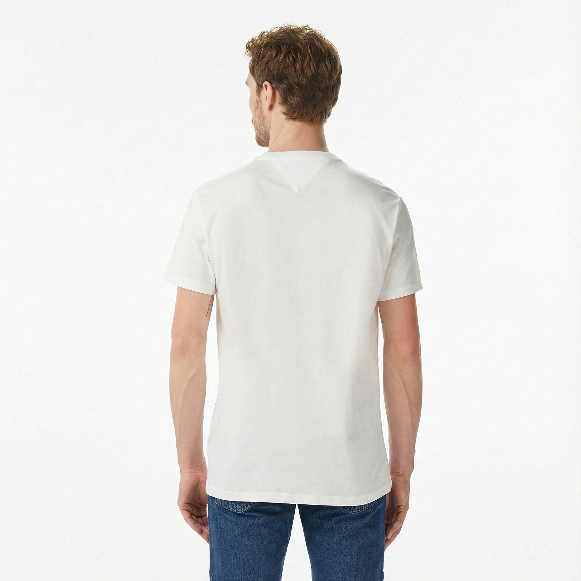 Tommy Jeans Regular Tonal Signature Erkek Beyaz T-Shirt