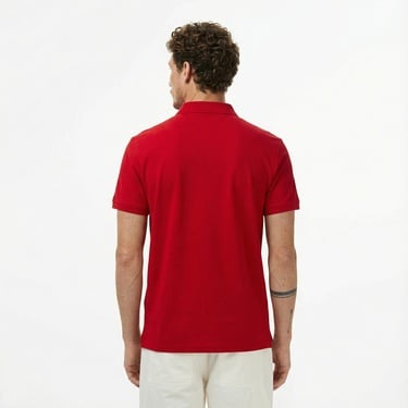  Tommy Hilfiger Contrast Collar Erkek Kırmızı Polo Yaka T-Shirt