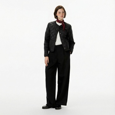  Tommy Hilfiger Padded Regular Quilted Kadın Puffer Siyah Ceket