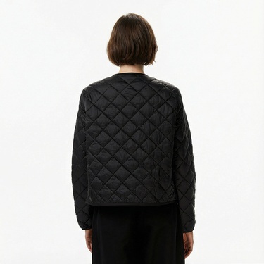  Tommy Hilfiger Padded Regular Quilted Kadın Puffer Siyah Ceket