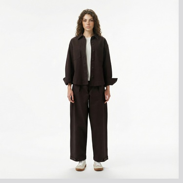  Lacoste Kadın Kahverengi Gömlek