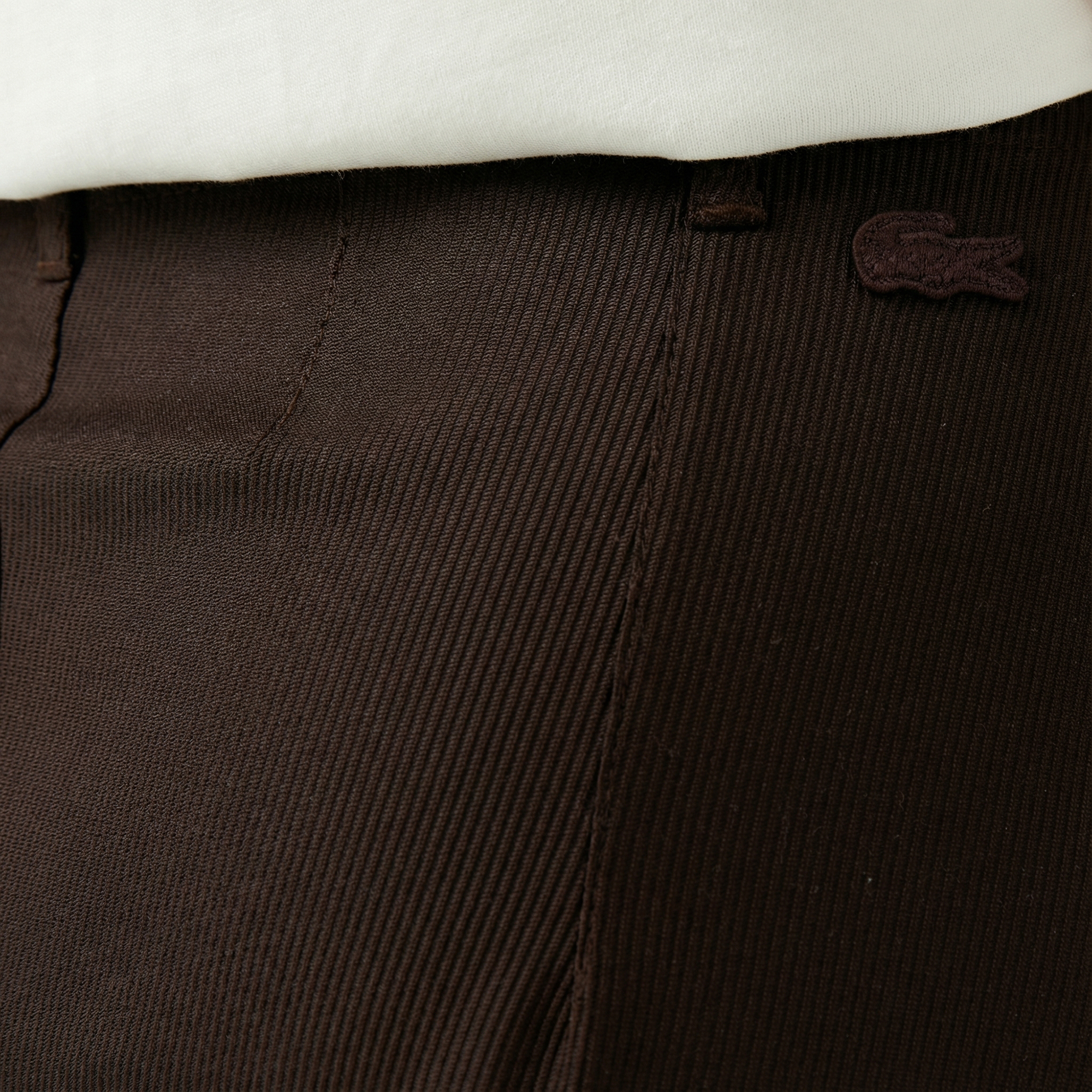  Lacoste Kadın Kahverengi Chino Pantolon