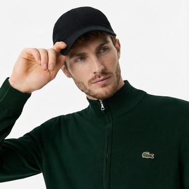  Lacoste Erkek Regular Fit Fermuarlı Yeşil Hırka