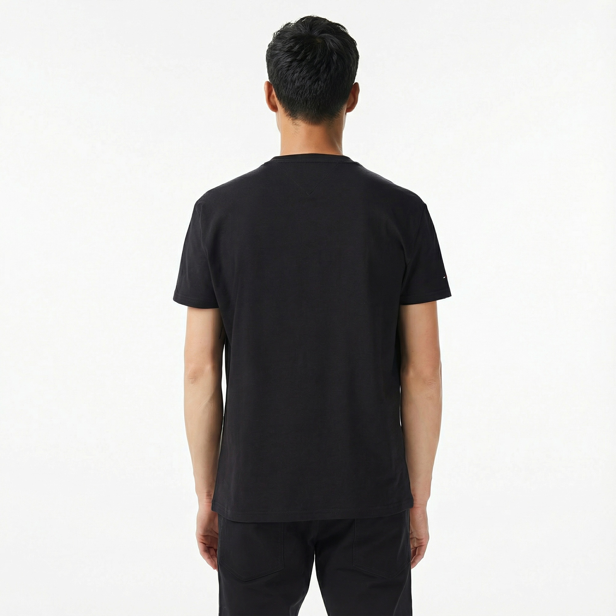 Tommy Jeans Regular Photo Flag Erkek Siyah T-Shirt