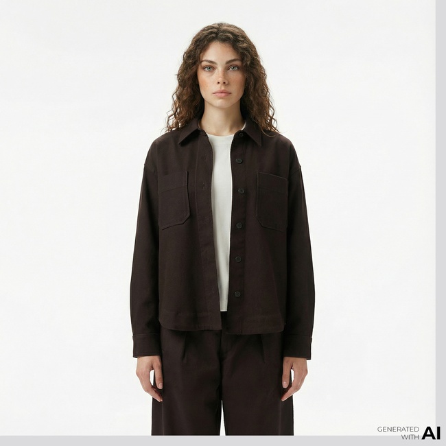  Lacoste Kadın Kahverengi Gömlek