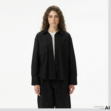  Lacoste Kadın Siyah Gömlek