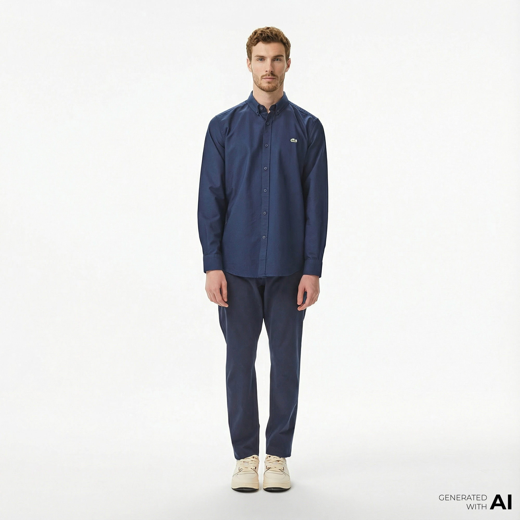  Lacoste Erkek Slim Fit Lacivert Chino Pantolon