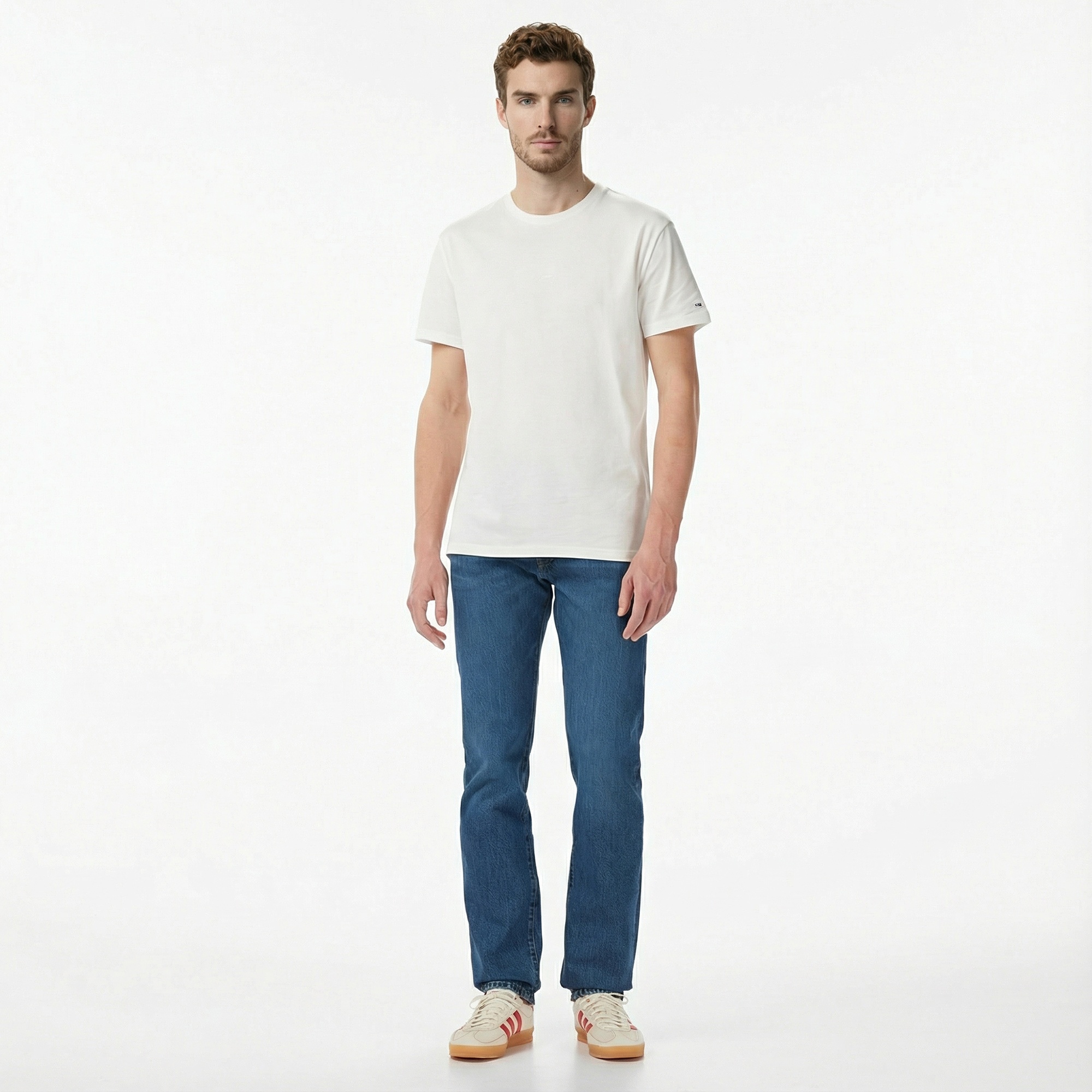 Tommy Jeans Regular Tonal Signature Erkek Beyaz T-Shirt