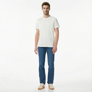  Tommy Jeans Regular Tonal Signature Erkek Beyaz T-Shirt