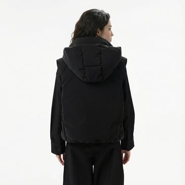  Lacoste Kadın Kapüşonlu Siyah Yelek