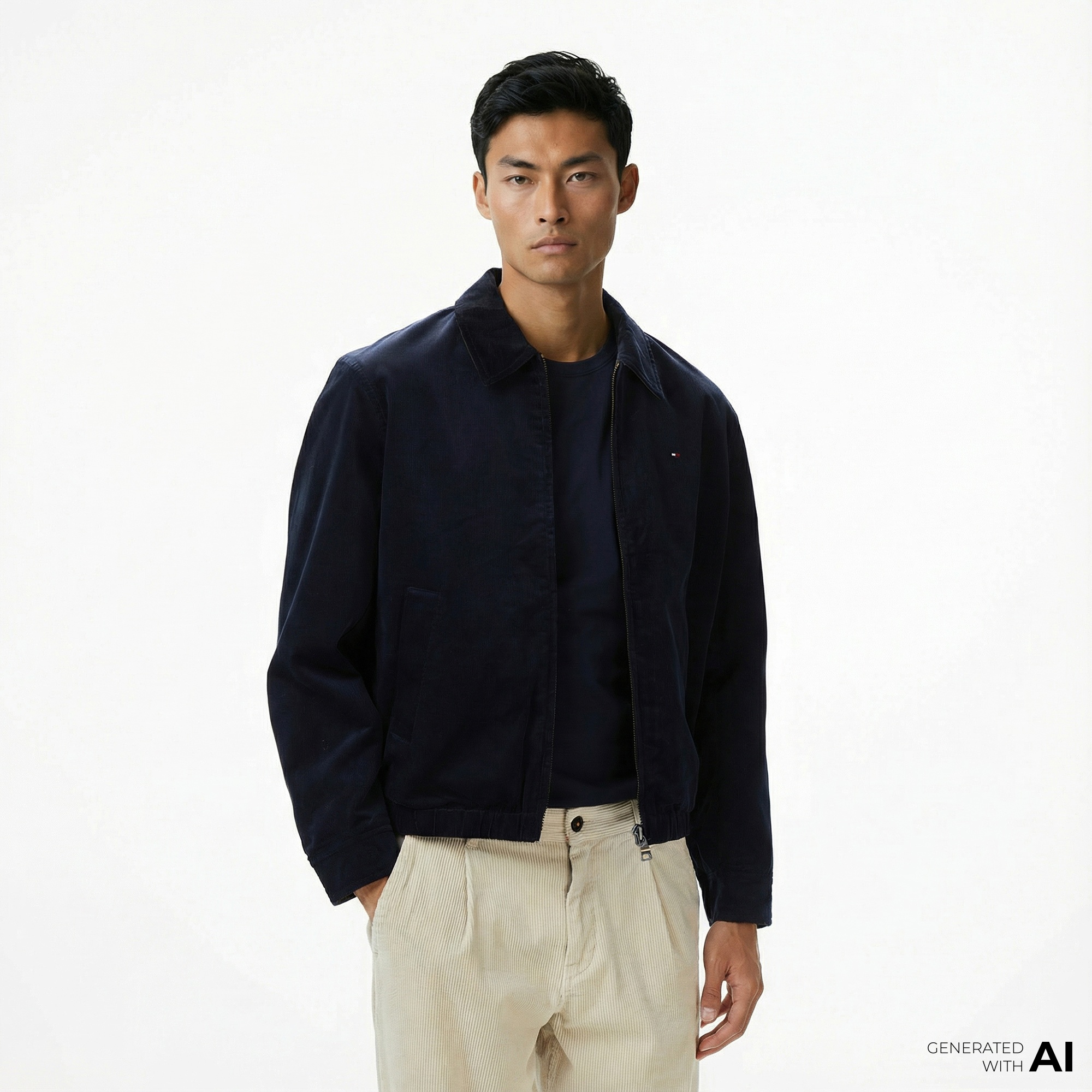 Tommy Hilfiger Reversible Çift Taraflı Erkek Lacivert Ceket