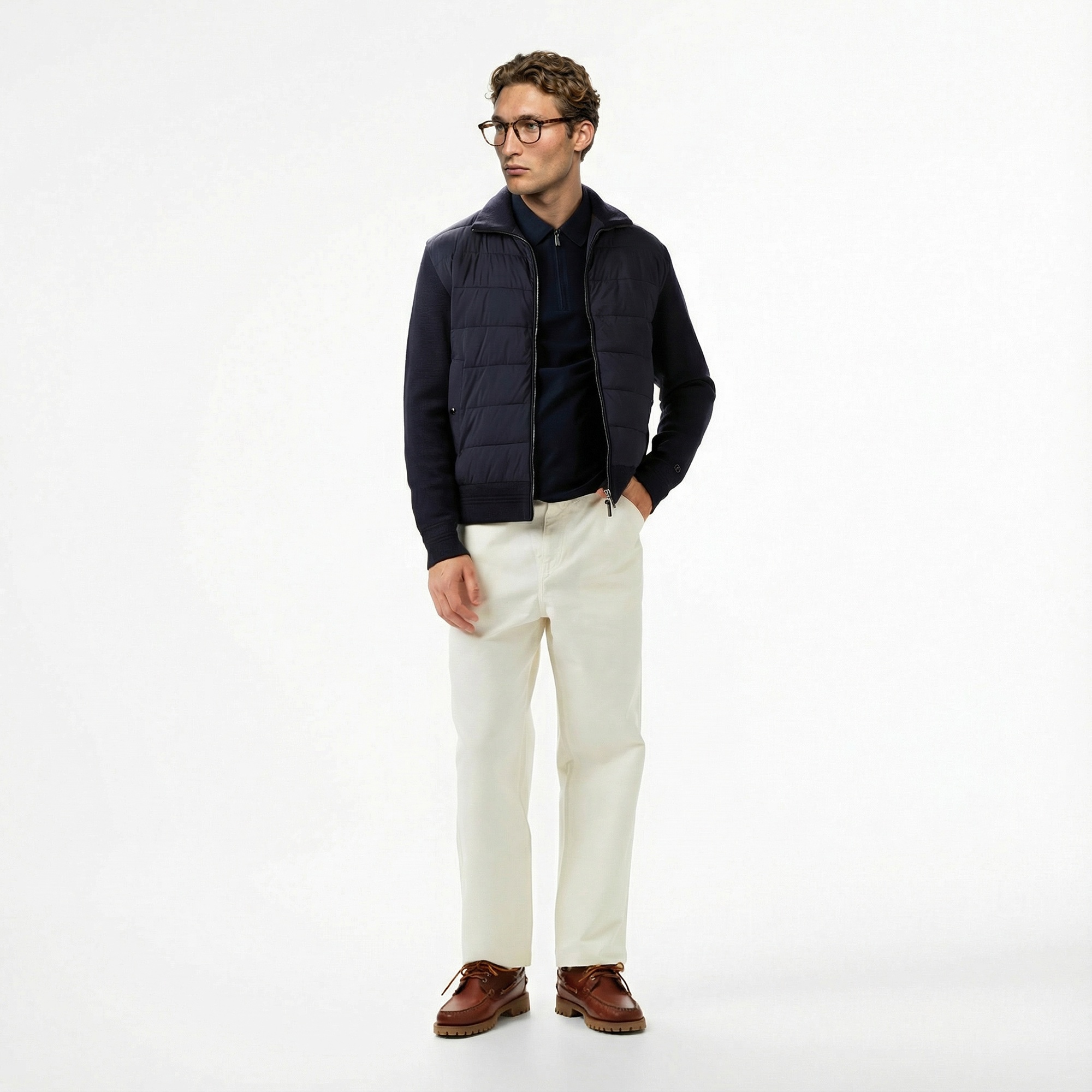 Tommy Hilfiger Mixed Media Erkek Lacivert Ceket