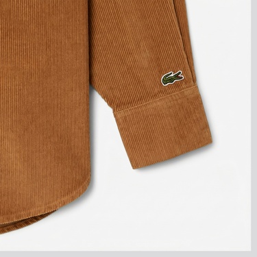  Lacoste Kadın Oversize Fit Kahverengi Gömlek