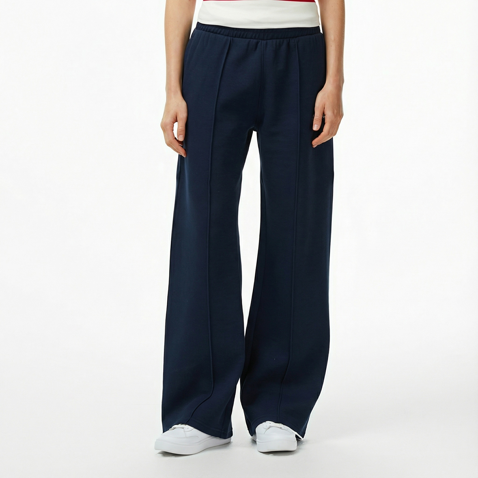 Tommy Hilfiger Script Straight Pique Kadın Lacivert Eşofman Altı