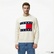 Tommy Jeans Regular Melange Flag Erkek Gri Kazak
