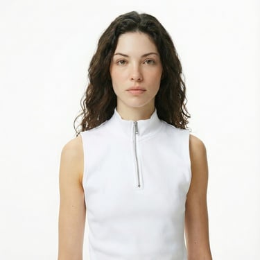  Calvin Klein Woven Label Kadın Beyaz T-Shirt