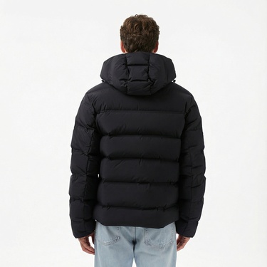  Calvin Klein Quilted Bonded Channel Erkek Siyah Mont