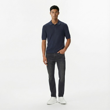  Calvin Klein Cotton Erkek Lacivert Triko