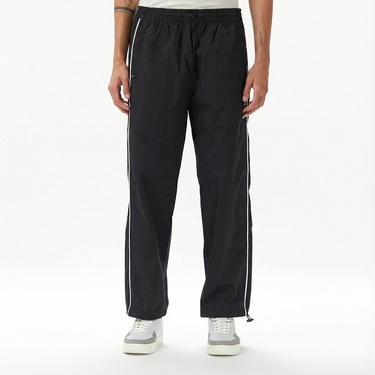  Calvin Klein Relaxed Crinkle Nylon Track Erkek Siyah Eşofman Altı