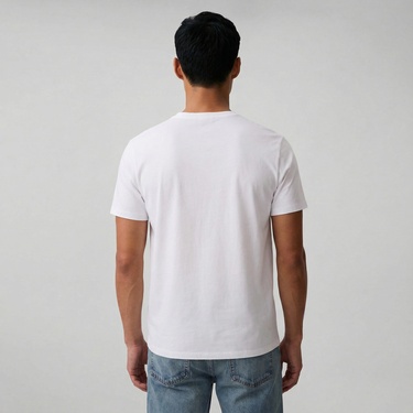  Calvin Klein Deboss Mono Graphic Erkek Beyaz T-Shirt