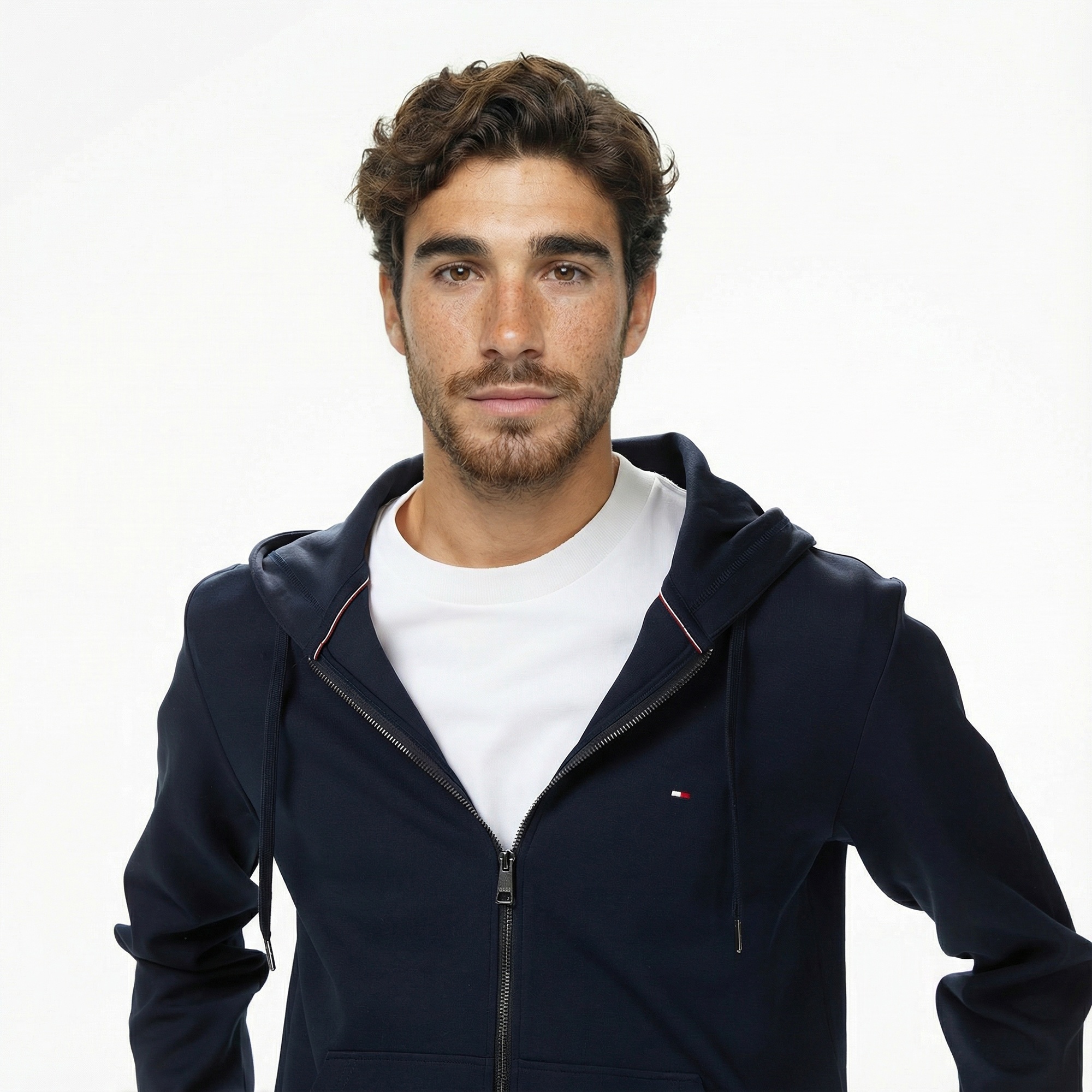 Tommy Hilfiger Essential İntechno Through Erkek Lacivert Kapüşonlu Ceket