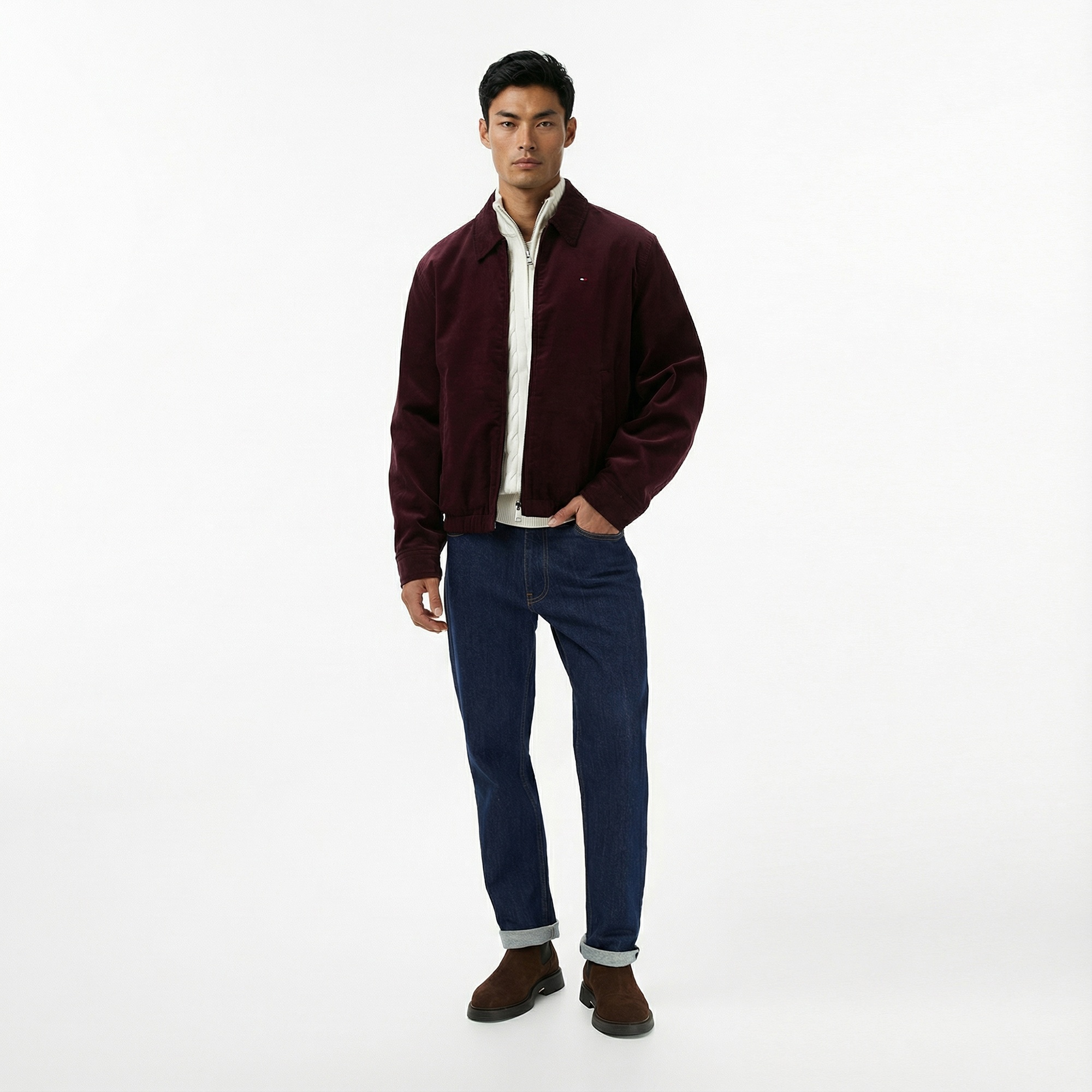 Tommy Hilfiger Reversible Ivy Erkek Bordo Ceket