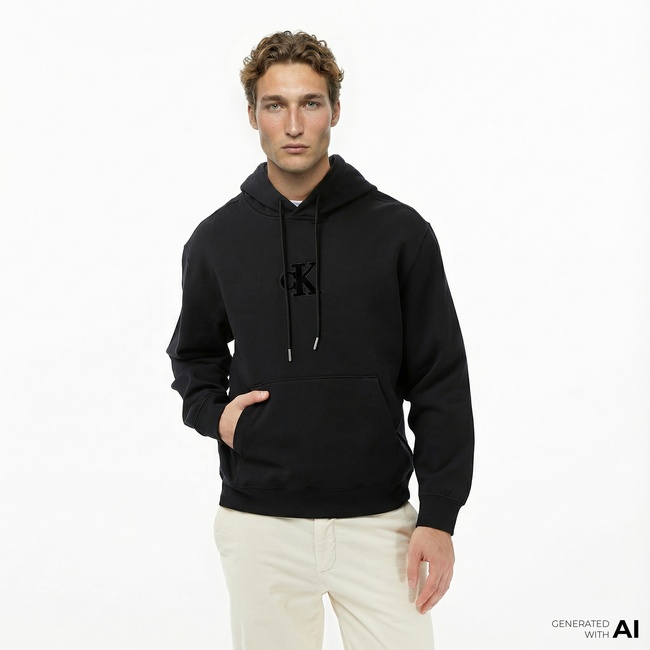  Calvin Klein Fleece Gift Giving Erkek Siyah Sweatshirt