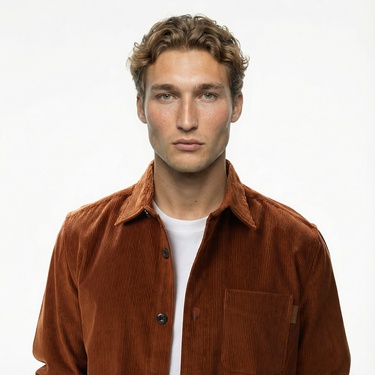  Tommy Hilfiger Corduroy Seasonal Quality Erkek Kahverengi Gömlek