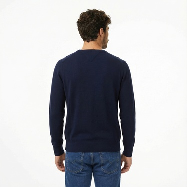  Tommy Hilfiger Pima Mainline Cashmere Erkek Lacivert Kazak