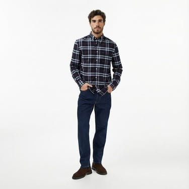  Tommy Hilfiger Brushed Oxford Erkek Mavi Gömlek