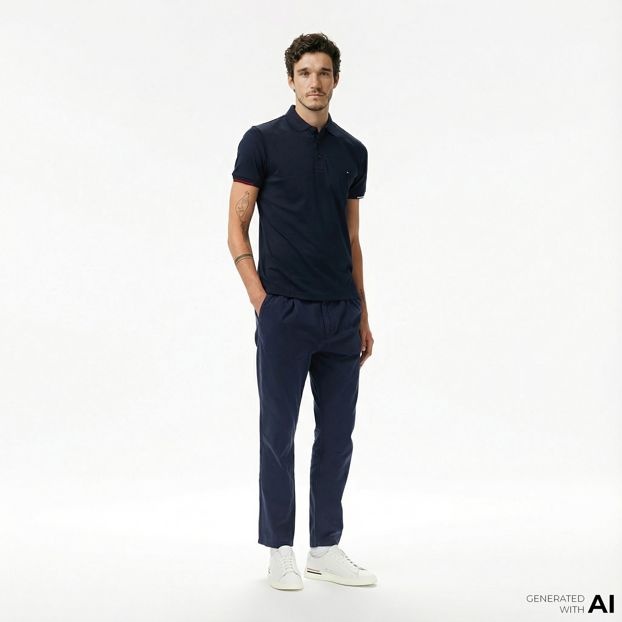 Tommy Hilfiger İsaac Light Cotton Erkek Lacivert Pantolon