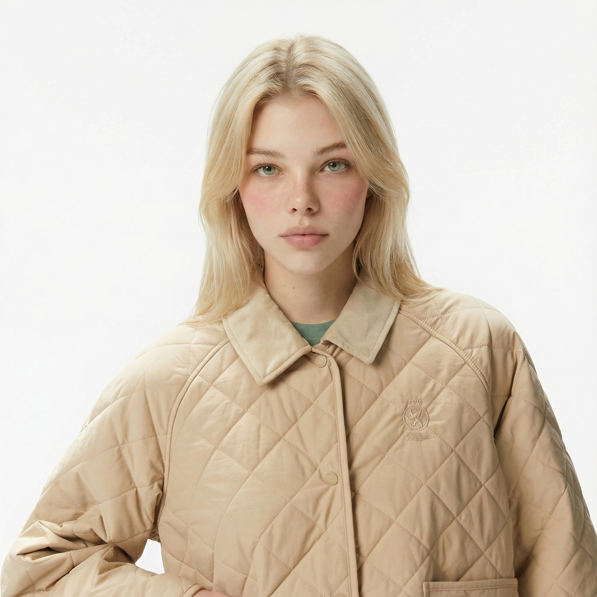 Tommy Hilfiger Padded Modern Quilted Kadın Bej Mont