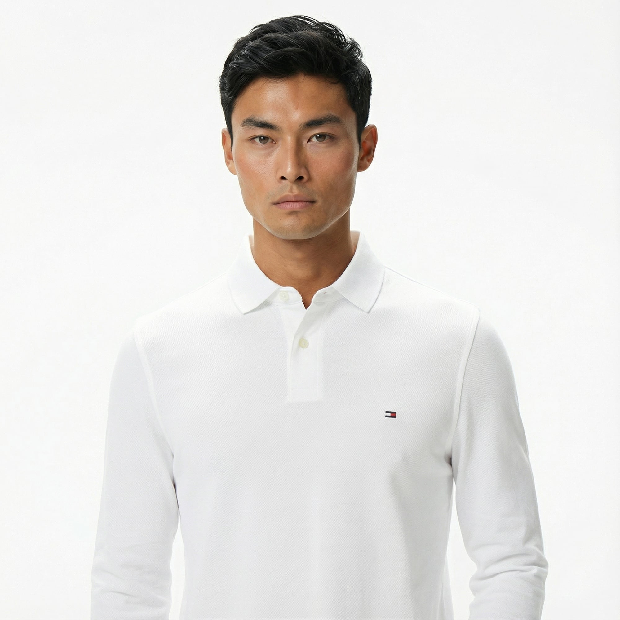 Tommy Hilfiger 1985 Regular Core Essentials Erkek Beyaz Polo Yaka T-Shirt