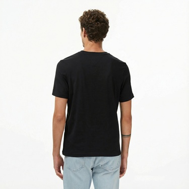  Tommy Hilfiger Flock Varsity Erkek Siyah T-Shirt