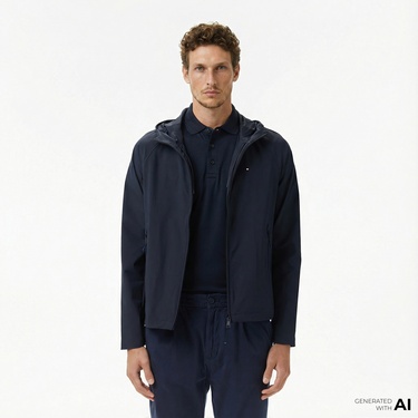  Tommy Hilfiger Essentials Tech Plus Erkek Lacivert Ceket