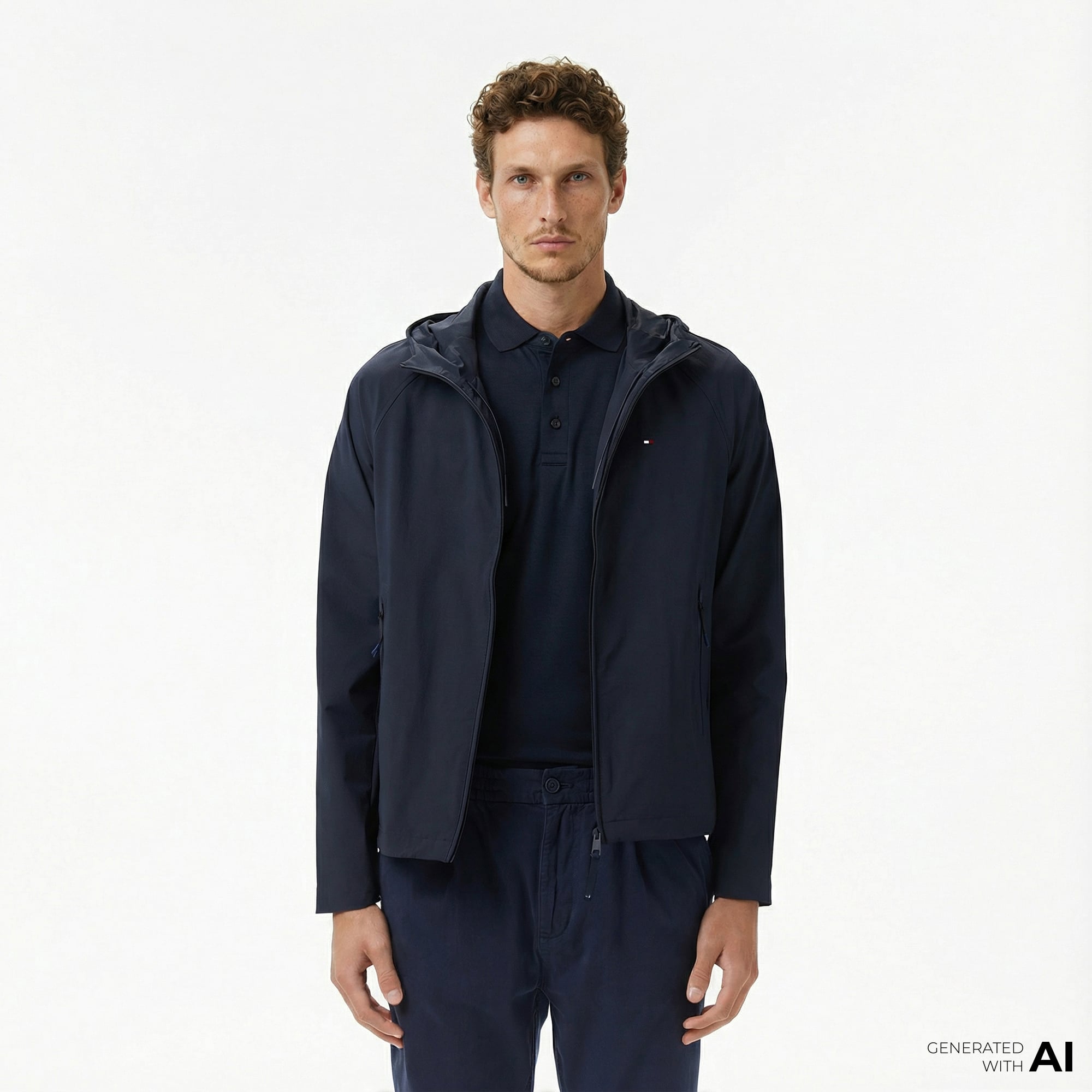  Tommy Hilfiger Essentials Tech Plus Erkek Lacivert Ceket