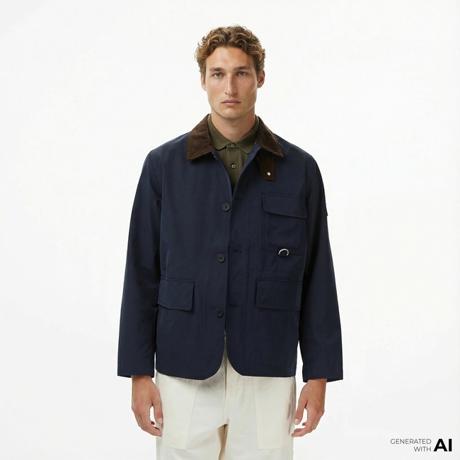  Tommy Hilfiger Wet Weather Barn Erkek Lacivert Ceket