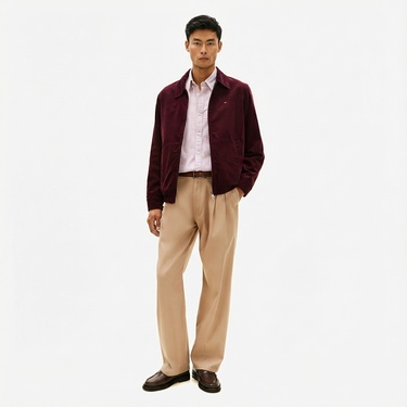  Tommy Hilfiger Reversible Ivy Erkek Bordo Ceket