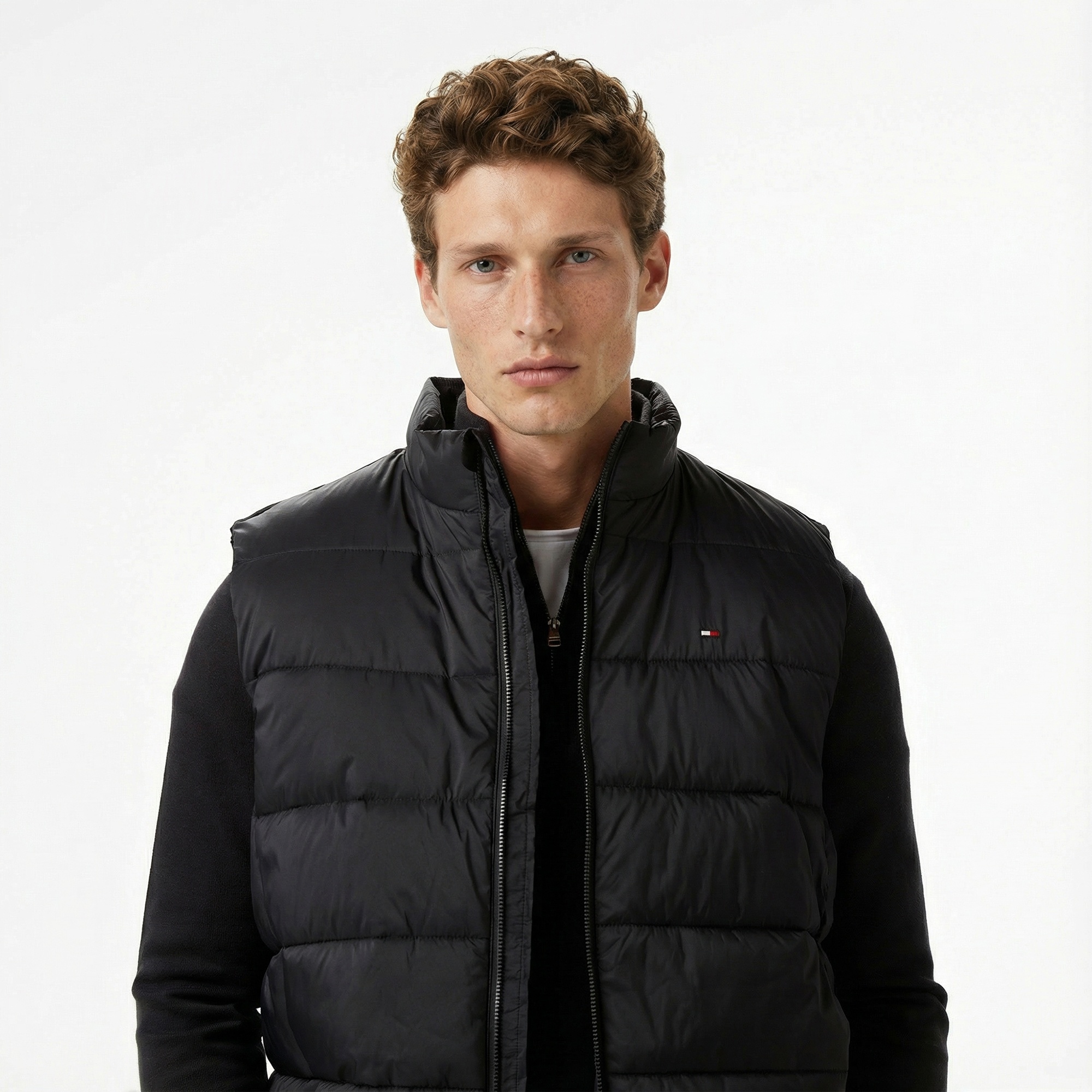 Tommy Hilfiger New Mid Weight Erkek Siyah Yelek