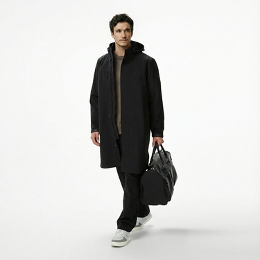  Calvin Klein Tech Hooded City Erkek Siyah Mont