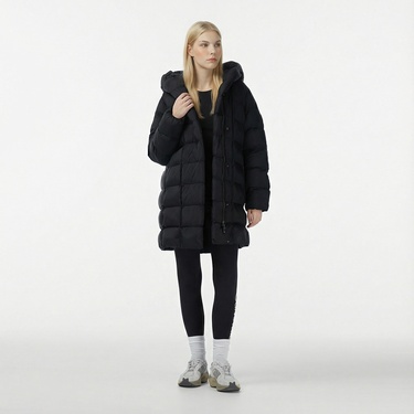  Calvin Klein Shine Wrap Puffer Kadın Siyah Mont
