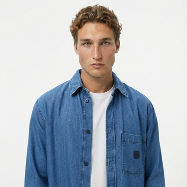  Boss Laredo Erkek Koyu Mavi Gömlek