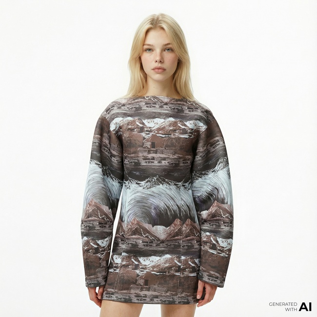  Les Benjamins 005 Kadın Kahverengi Elbise